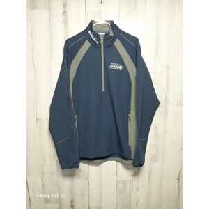 Seattle Seahawks Jacket Men L Pockets Lightweight Emborder Logo NFL Team Apparel